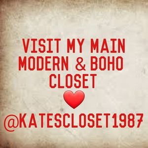 @katescloset1987 Visit my main closet for modern bohemian finds ❤️